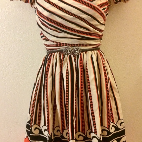 ANNA SUI Gorgeous Retro-vintage Prints Silk Dress - Picture 5 of 6